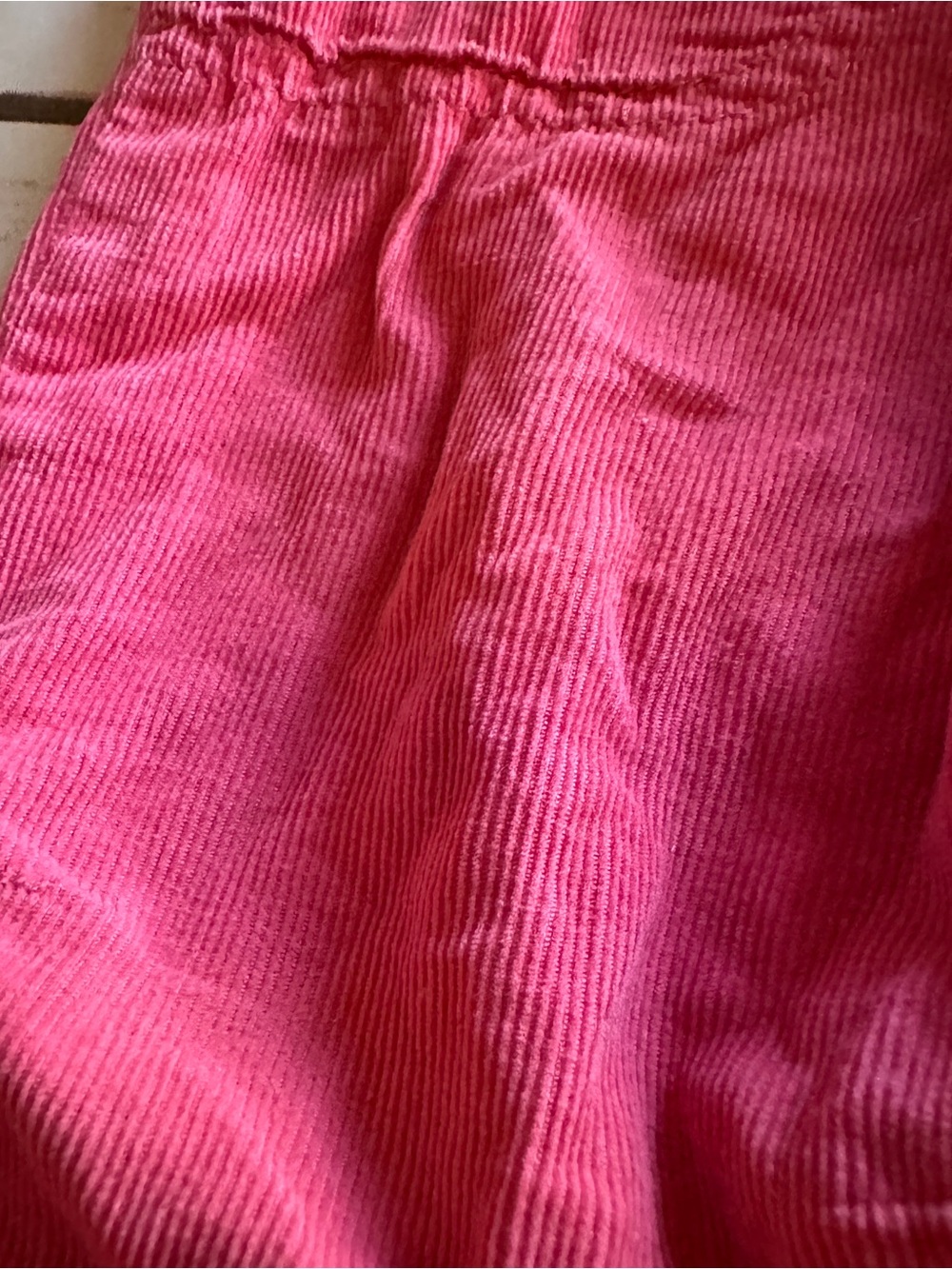 Mini Boden pink corduroy pants with floral cuffs, vguc size 6-12 months - Picture 3 of 7